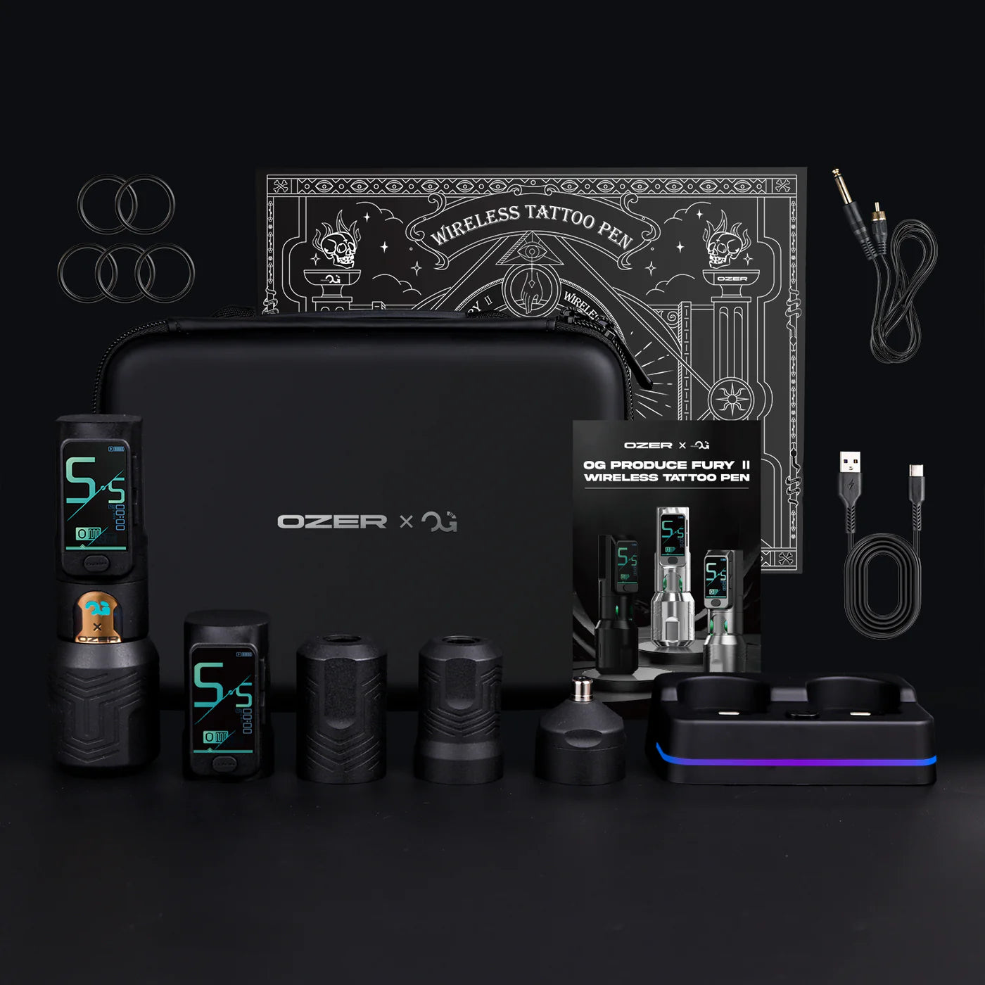 OZER X OG PRODUCE FURY 2 TATTOO MACHINE BUNDLE